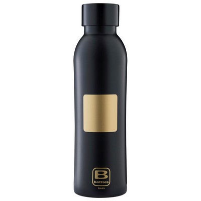 B Bottles Twin - Square Gold - 500 ml - Double wall thermal bottle in 18/10 stainless steel